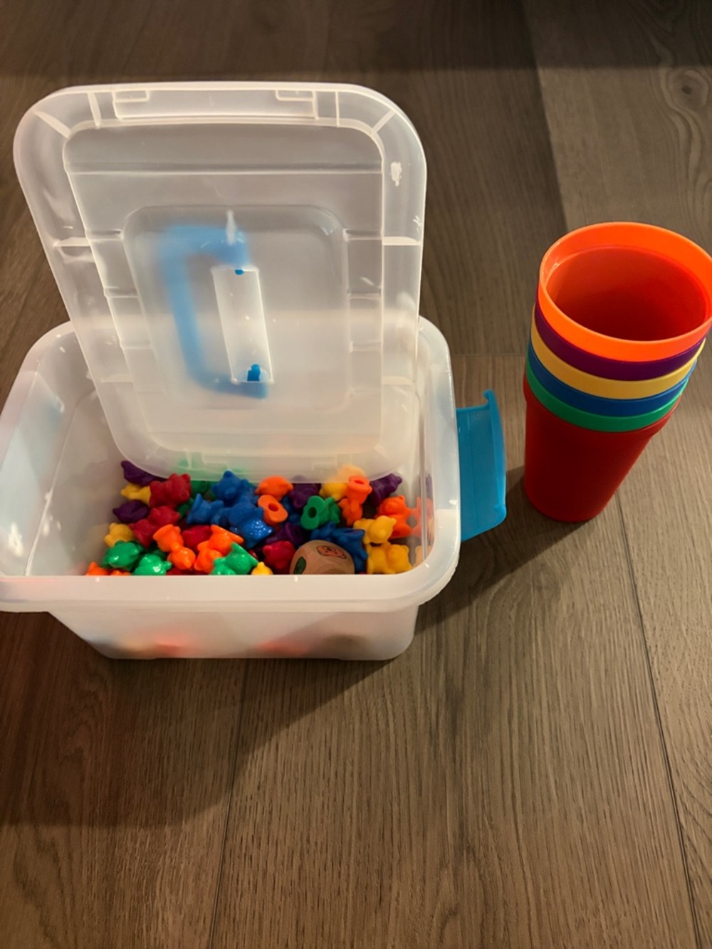 Colorful Sorting Bear Counters with Stacking Cups - Multicolor
